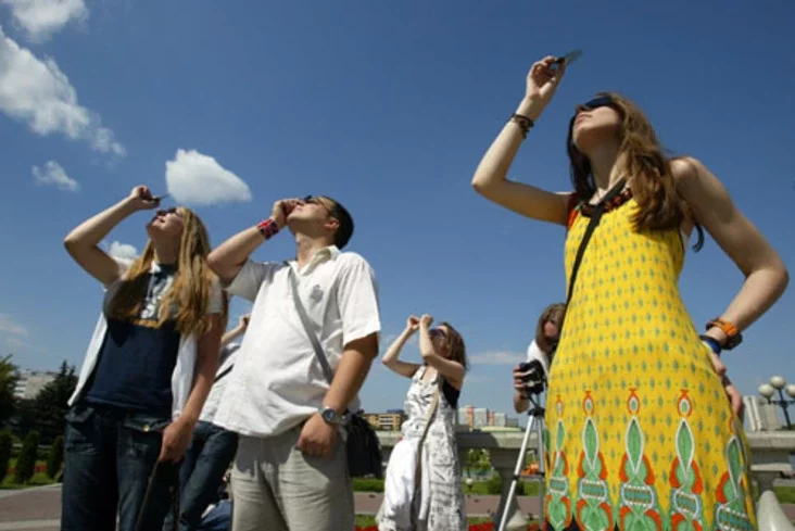 A solar eclipse in Minsk. Photo by Julia Darashkevich