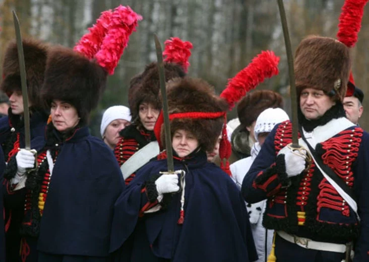 Re-burial ceremony of French soldiers who died in the 1812 Battle of Berezina. Photo by Julia Darashkevich