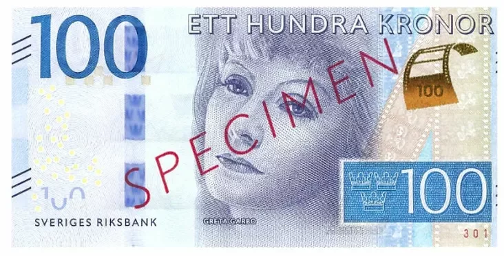 На новой шведской купюре тоже женщина - актриса Грета Гарбо. ФОТО: theibns.org