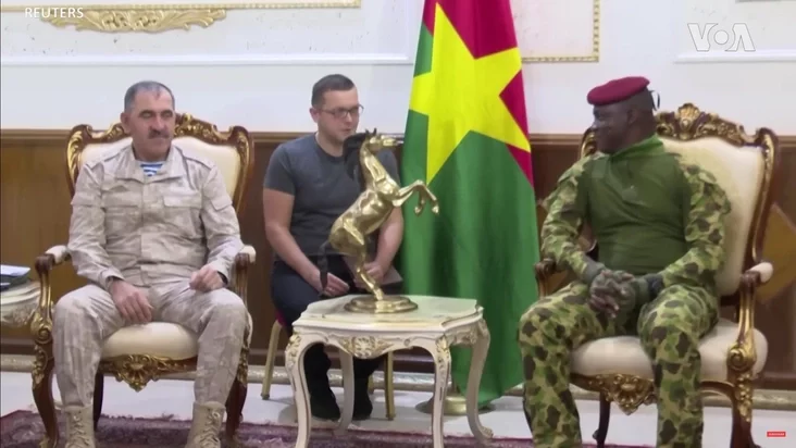Junus-Biek Jevkurov i lidier Burkina-Faso Ibrahim Traorie Yunus-Bek Yavkurov and Burkina Faso leader Ibrahim Traoré Junus-Biek Jaŭkuraŭ i lidar Burkina-Faso Ibrahim Traore
