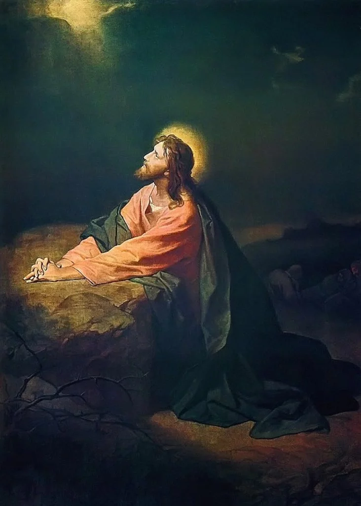 Prayer in Gethsemane, Heinrich Hoffmann, 1890. Молитва в Гефсимании, Генрих Гофман, 1890 г. Малітва ў Гефсіманіі, Генрых Хофман, 1890 г.