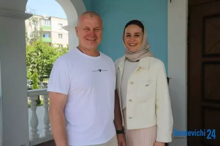 Алег Навіцкі і Марына Васілеўская ў Смалявічах, чэрвень 2025 года. Фота: smolevichi-24.by