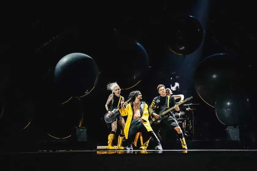 Vystup finskich rokieraŭ The Rasmus u druhim paŭfinale Jeŭrabačańnia.