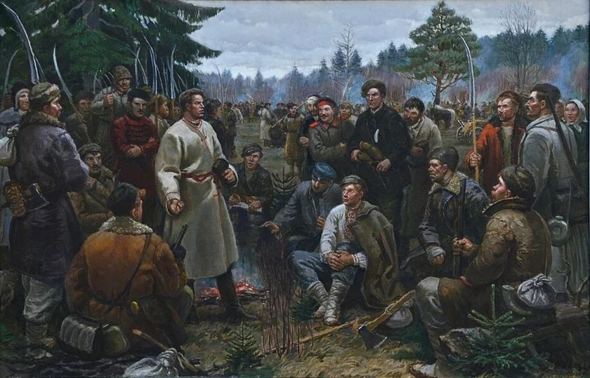 Kastus Kalinovsky among the rebels of 1863 Кастусь Калиновский среди повстанцев 1863 года Кастусь Каліноўскі сярод паўстанцаў 1863 года.