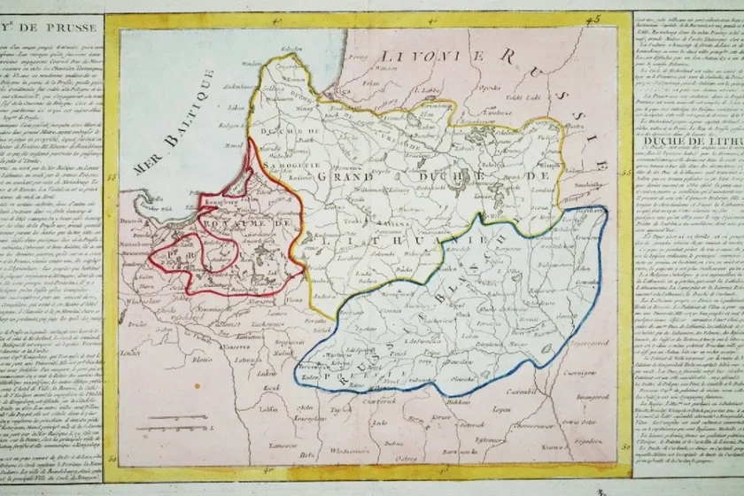 Карта Пруссии, Великого княжества Литовского и Белоруссии. 1787 год Map of Prussia, the Grand Duchy of Lithuania and Belarus. 1787 year Карта Прусіі, Вялікага Княства Літоўскага і Белай Русі. 1787 год